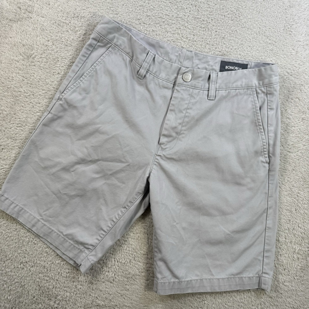 Bonobos Shorts Mens 30 Beige Chino 8" Casual Golf Cotton Pockets